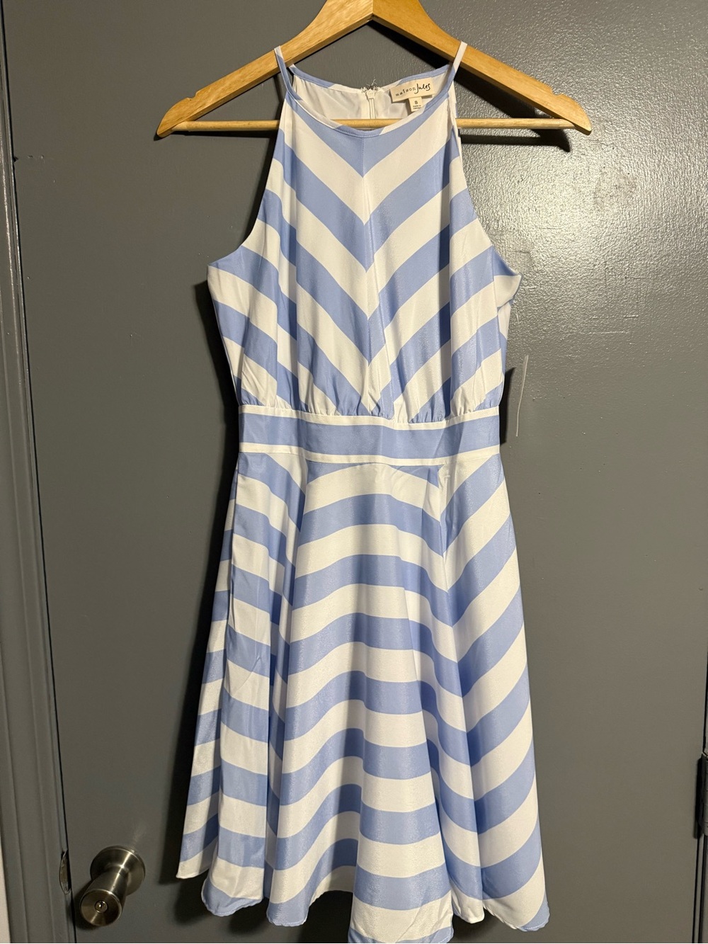 Maison Jules Women’s Kimberly Striped Fit and Flare Dress
